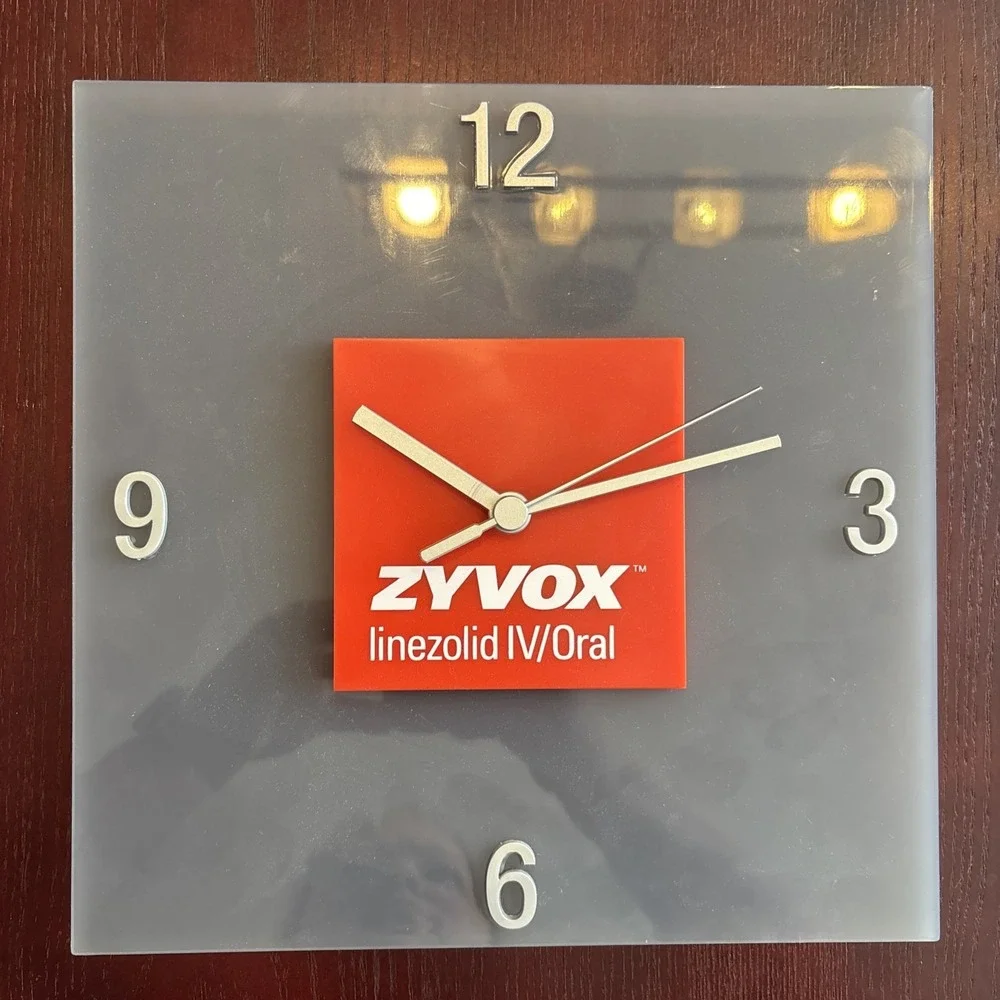 Zyvox Linezolid IV/Oral Pharmaceutical Drug Rep Promo Wall Clock PARTS AS‎ IS